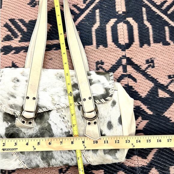 Roberta Gandolfi | Leather and Animal Fur Satchel Handbag Purse Made in Italy - Picture 9 of 9